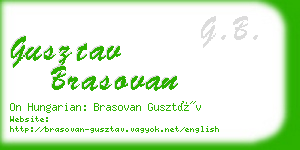 gusztav brasovan business card